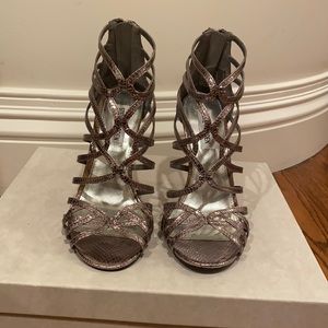 Sexy strappy Steve Madden sandals. Metallic pewter, size 7.5 Brand new!